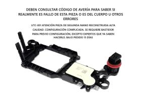 REMYC UTC-001 - CENTRALITA, UNIDAD  AT. REQ PROGRAMACION SOLO VENTA TALLER